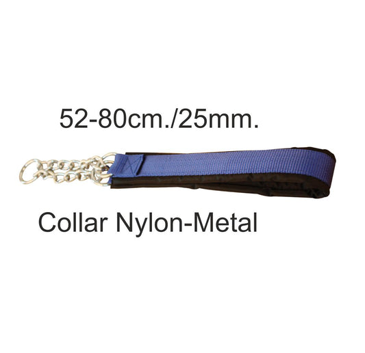 COLLAR NYLON/METAL AZUL ***