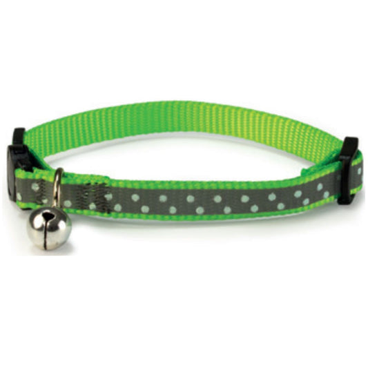 COLLAR GATO REFLECTANTE 1 x 20/25cm. Verde