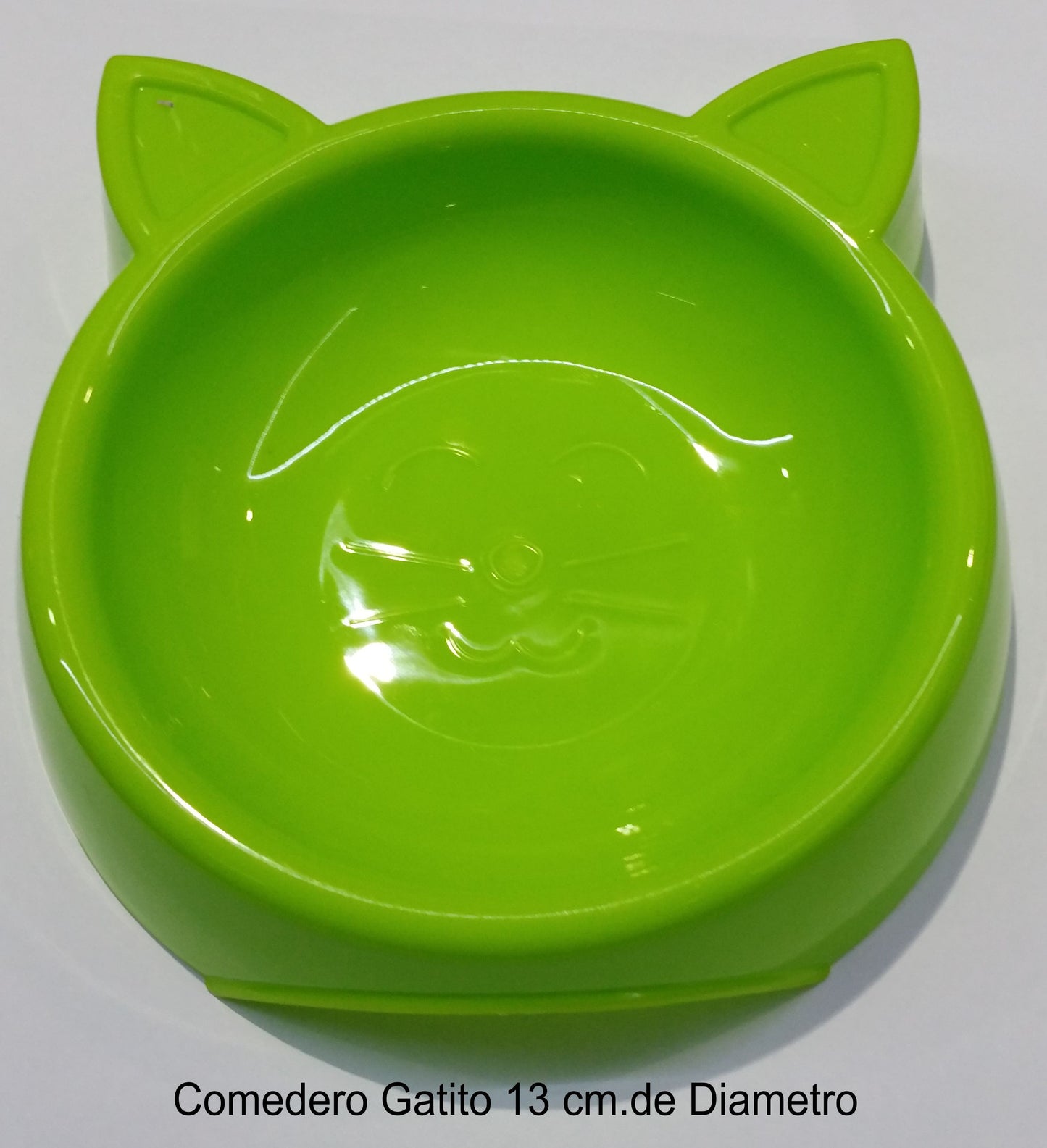 COMEDERO GATITOS 13CM.DIAMETRO. VERDE