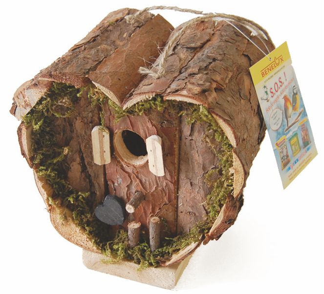 NIDO PAJARO NATURALEZA CORAZON 20X14X17CM.