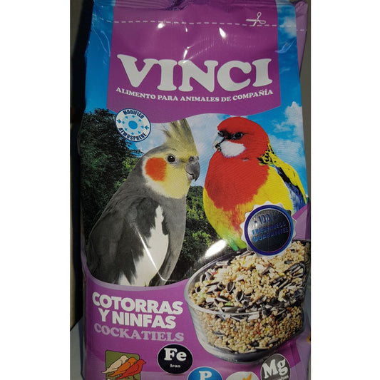 NINFAS Y COTORRAS VINCI. 5 KG.