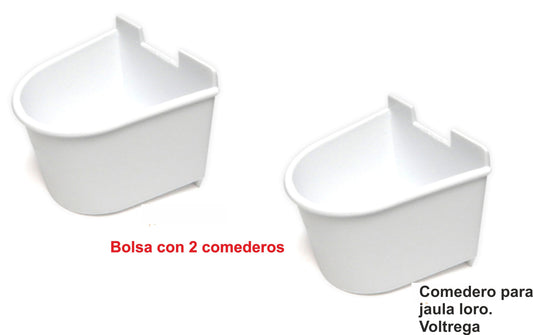 COMEDERO LORO PLASTICO Bolsa 2 Unidades